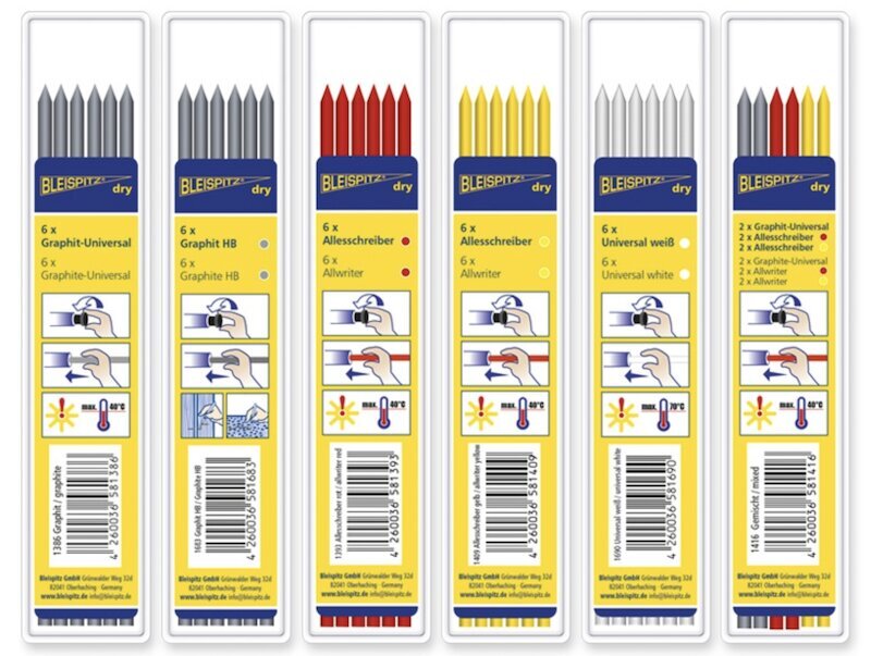 Rezerves Bleispitz 2in1 zīmuļu grafīts HB, 6gab. cena un informācija | Rokas instrumenti | 220.lv
