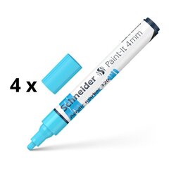 Акриловый маркер Schneider Paint-It 320, 4 мм, пастель Blue Sp. Пакет 4 ПК. цена и информация | Письменные принадлежности | 220.lv