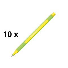 Pildspalva Schneider sastāvs 0,4 mm, zaļš korpuss, neona dzeltenā tintes iepakojums 10 gabali. cena un informācija | Rakstāmpiederumi | 220.lv