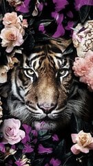 Алмазная мозаика тигр и цветы 40x60 см цена и информация | Алмазная мозаика | 220.lv