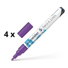 Акриловый маркер Schneider Paint-I 310, 2 мм, Purple Sp. Пакет 4 ПК. цена и информация | Письменные принадлежности | 220.lv