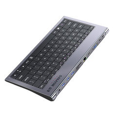 Адаптер Клавиатура Samzhe TC-JP10 10in1 Type-C До AUX 3.5mm 3USB3.0 SD/TF HDMI VGA 1000mbps Type-C PD для HUAWEI Mate40/P50 Samsung S20 iPad Pro цена и информация | Клавиатуры | 220.lv