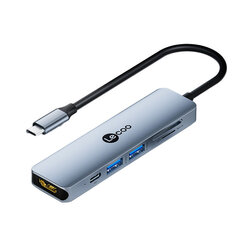 Adapteris Lecoo LKC1305H 6in1 Type-C / 2USB3.0 HDMI SD/TF cena un informācija | Adapteri un USB centrmezgli | 220.lv