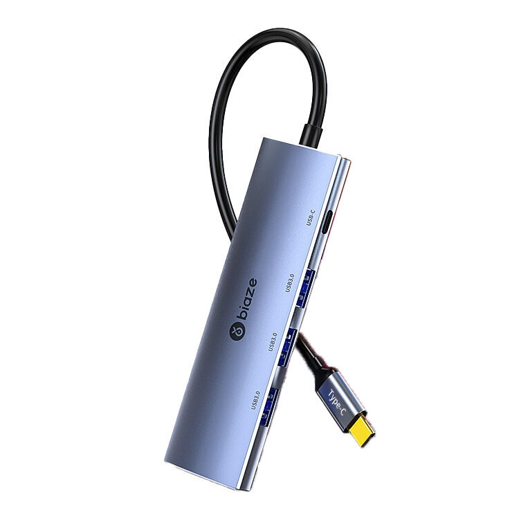 Adapteris Biaze HUB5P 5in1 Type-C / 3USB3.0 HDMI цена и информация | Adapteri un USB centrmezgli | 220.lv
