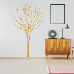 Dzeltena vinila sienas uzlīme Tree Silhouette Botāniskais interjera dekors - 140 x 88 cm cena un informācija | Dekoratīvās uzlīmes | 220.lv