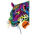 Krāsaina vinila sienas uzlīme Wild Jaguar Vibrant uzlīme interjera dekors — 120 x 81 cm