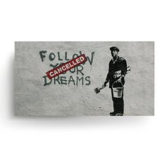 Sienas plakāts Banksy Graffiti ar uzrakstiem Interjera dekors - 60 x 43 cm цена и информация | Картины | 220.lv