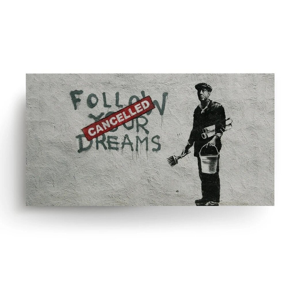 Sienas plakāts Banksy Graffiti ar uzrakstiem Interjera dekors - 60 x 43 cm цена и информация | Gleznas | 220.lv