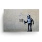Sienas plakāts Banksy Graffiti Robot ar svītrkoda interjera dekoru - 100 x 71 cm cena un informācija | Gleznas | 220.lv