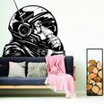 Vinila sienas uzlīme Banksy Graffiti Monkey Astronaut interjera dekors - 120 x 116 cm