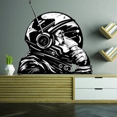 Vinila sienas uzlīme Banksy Graffiti Monkey Astronaut interjera dekors - 120 x 116 cm cena un informācija | Dekoratīvās uzlīmes | 220.lv