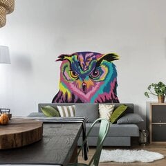 Vinila sienas uzlīme liela daudzkrāsaina pūces spilgta uzlīme interjera dekors - 140 x 106 cm cena un informācija | Dekoratīvās uzlīmes | 220.lv