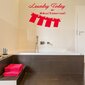 Vinila sienas uzlīme mazgāšanas un motivācijas uzraksti sarkanā krāsā vannas istabas interjera dekors - 100 x 66 cm cena un informācija | Dekoratīvās uzlīmes | 220.lv