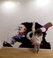 Vinila uzlīme Banksy Monkey ar austiņām, interjera dekors - 120 x 83 cm cena un informācija | Dekoratīvās uzlīmes | 220.lv