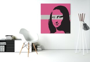 Sienas apdruka Audekls Banksy Graffiti Mona Lisa interjera dekors - 100 x 100 cm cena un informācija | Dekoratīvās uzlīmes | 220.lv