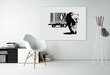 Sienas apdruka kanvas Banksy grafiti leoparda un svītrkoda interjera dekors - 100 x 71 cm цена и информация | Gleznas | 220.lv
