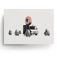 Sienas plakāts Banksy Graffiti Donut Truck interjera dekors - 120 x 83 cm