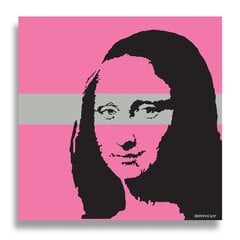 Sienas plakāts Banksy Graffiti Mona Lisa interjera dekors - 100 x 100 cm cena un informācija | Dekoratīvās uzlīmes | 220.lv