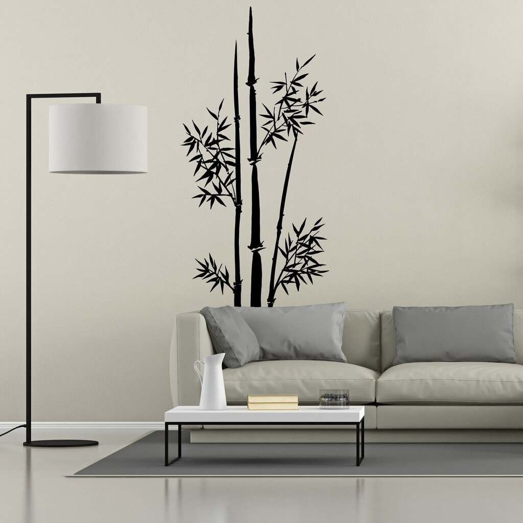 Vinila bambusa sienas uzlīmes interjera dekors guļamistabai vai viesistabai - 160 x 86 cm cena un informācija | Dekoratīvās uzlīmes | 220.lv