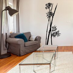 Vinila bambusa sienas uzlīmes interjera dekors guļamistabai vai viesistabai - 180 x 96 cm cena un informācija | Dekoratīvās uzlīmes | 220.lv