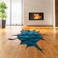 Vinila grīdas uzlīme 3D jūras iluminatora bērnu istabai — 120 x 73 cm