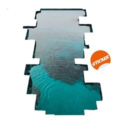 Виниловая наклейка для пола 3D иллюзия воды Декор интерьера - 100 х 53 см цена и информация | Декоративные наклейки | 220.lv