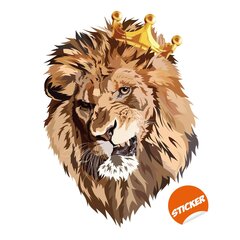 Виниловая наклейка на стену Голова льва Стикер с животными Король лев Декор интерьера - 120 х 88 см цена и информация | Декоративные наклейки | 220.lv