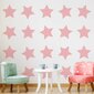Vinila sienas uzlīmes, rozā zvaigznes, bērnu istabas interjera dekors - 40 gab. цена и информация | Dekoratīvās uzlīmes | 220.lv