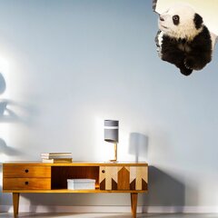 Vinila uzlīme uz sienas, 3D panda, uzlīme ar dzīvniekiem interjera dekoru bērnu istabai - 60 x 60 cm цена и информация | Декоративные наклейки | 220.lv