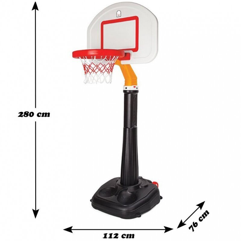 Liels regulējams basketbola stends 145-231 cm ar groziem WOOPIE cena un informācija | Basketbola statīvi | 220.lv