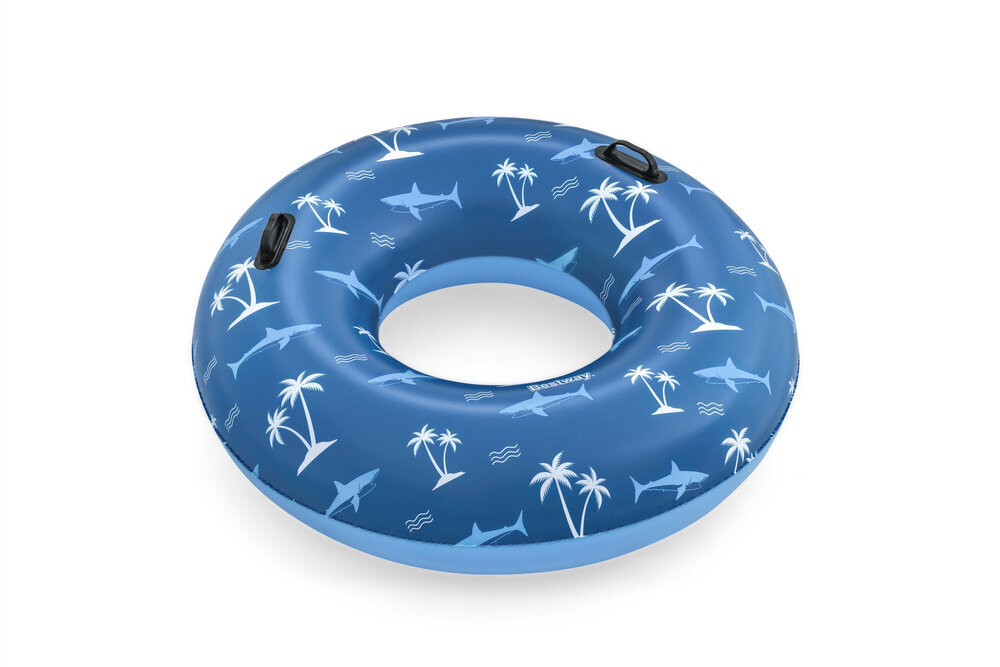 Piepūšamais peldēšanas ritenis 119 cm, zils cena un informācija | Piepūšamās rotaļlietas un pludmales preces | 220.lv