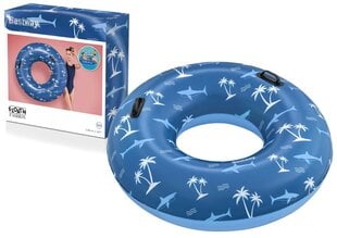 Piepūšamais peldēšanas ritenis 119 cm, zils cena un informācija | Piepūšamās rotaļlietas un pludmales preces | 220.lv