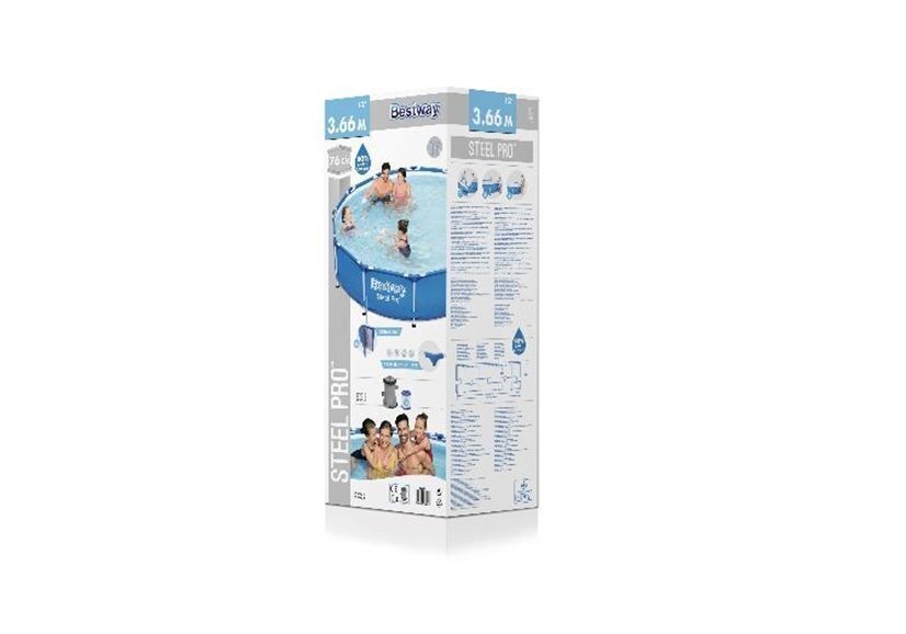 Rāmja baseins 366 x 76 cm Bestway 56681 cena un informācija | Baseini | 220.lv