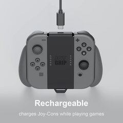 JoyGrip priekš Nintendo Switch un Switch OLED Joy-Con kontrolieris: tālvadības turētājs ar maināmiem rokturiem — pelēks цена и информация | Аксессуары для компьютерных игр | 220.lv