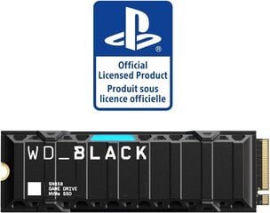 Western Digital WD_BLACK SN850 NVMe SSD ar radiatoru paredzēts PC/PS5 1TB cena un informācija | Western Digital Datortehnika | 220.lv