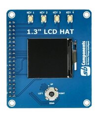 LCD 1.3" 240x240px HAT, paredzēts Raspberry Pi - SB Components SKU21864 цена и информация | Электроника с открытым кодом | 220.lv