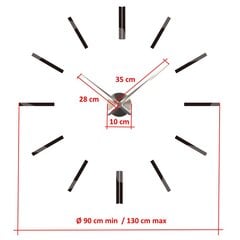 JULMAN lielais sienas pulkstenis T4318L cena un informācija | Pulksteņi | 220.lv