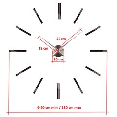 JULMAN lielais sienas pulkstenis T4311B cena un informācija | Pulksteņi | 220.lv