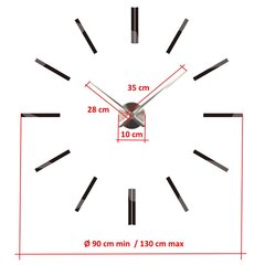 JULMAN lielais sienas pulkstenis T4302B cena un informācija | Pulksteņi | 220.lv