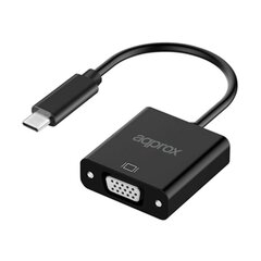 USB C uz VGA Adapteris approx! APPC50 Melns cena un informācija | Adapteri un USB centrmezgli | 220.lv