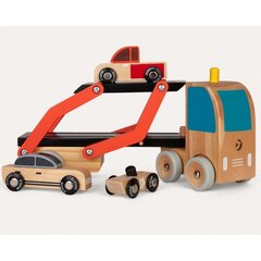 Koka kravas auto ar automašīnām цена и информация | Конструктор автомобилей игрушки для мальчиков | 220.lv