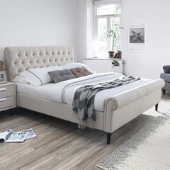 Кровать LUCIA с матрасом HARMONY DUO (86744) 160x200см, обивка из мебельного текстиля, цвет: бежевый цена и информация | Кровати | 220.lv