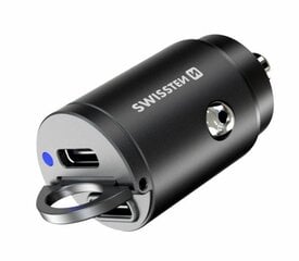 Swissten Nano Металлический адаптер для автомобильного зарядного устройства 2xUSB-C с 30W PD / SCP цена и информация | Зарядные устройства для телефонов | 220.lv