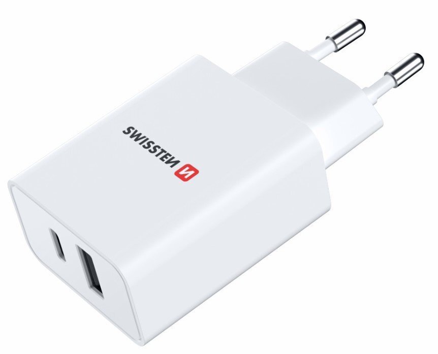 Swissten GaN, USB-C / USB, 3A цена и информация | Lādētāji un adapteri | 220.lv