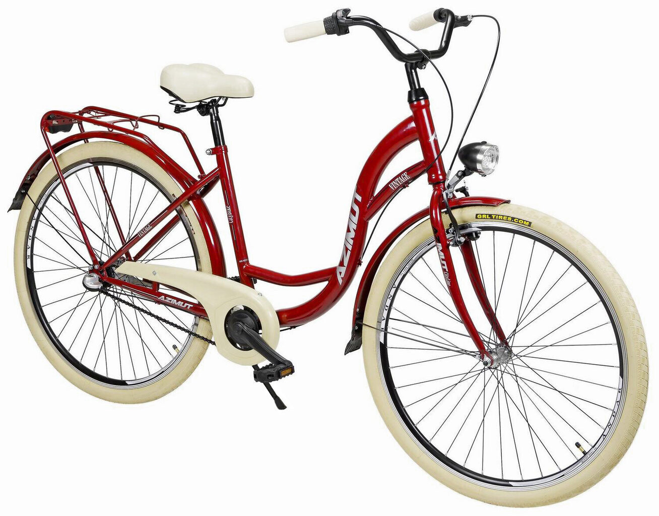 Velosipēds Azimut Vintage 28" 2023, sarkans cena un informācija | Velosipēdi | 220.lv