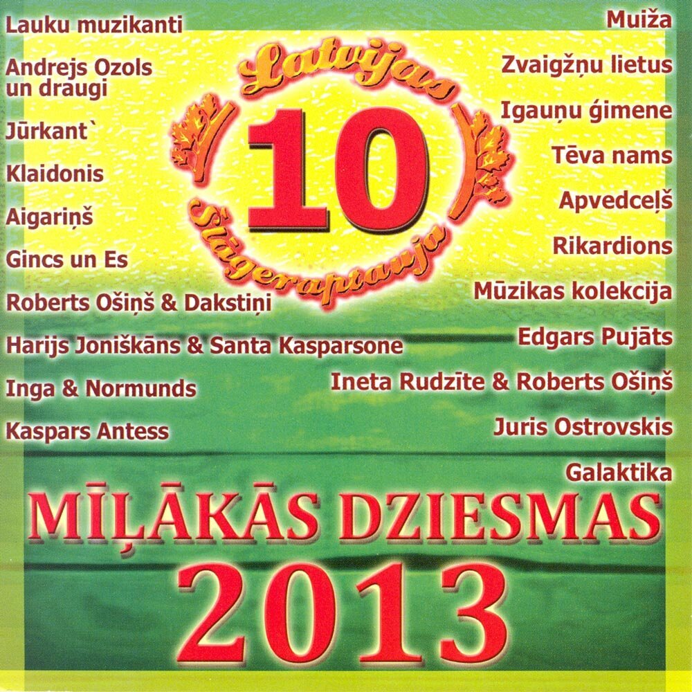 CD - Latvijas šlāgeraptauja - Mīļākās dziesmas 2013 - Nr.10 cena un informācija | Vinila plates, CD, DVD | 220.lv