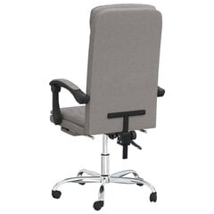 vidaXL biroja krēsls, atgāžams, pelēkbrūns audums цена и информация | Офисные кресла | 220.lv
