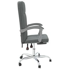 vidaXL biroja krēsls, atgāžams, tumši pelēks audums цена и информация | Офисные кресла | 220.lv