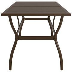 vidaXL dārza galds, brūns, 190x80x72 cm, tērauds cena un informācija | Dārza galdi | 220.lv