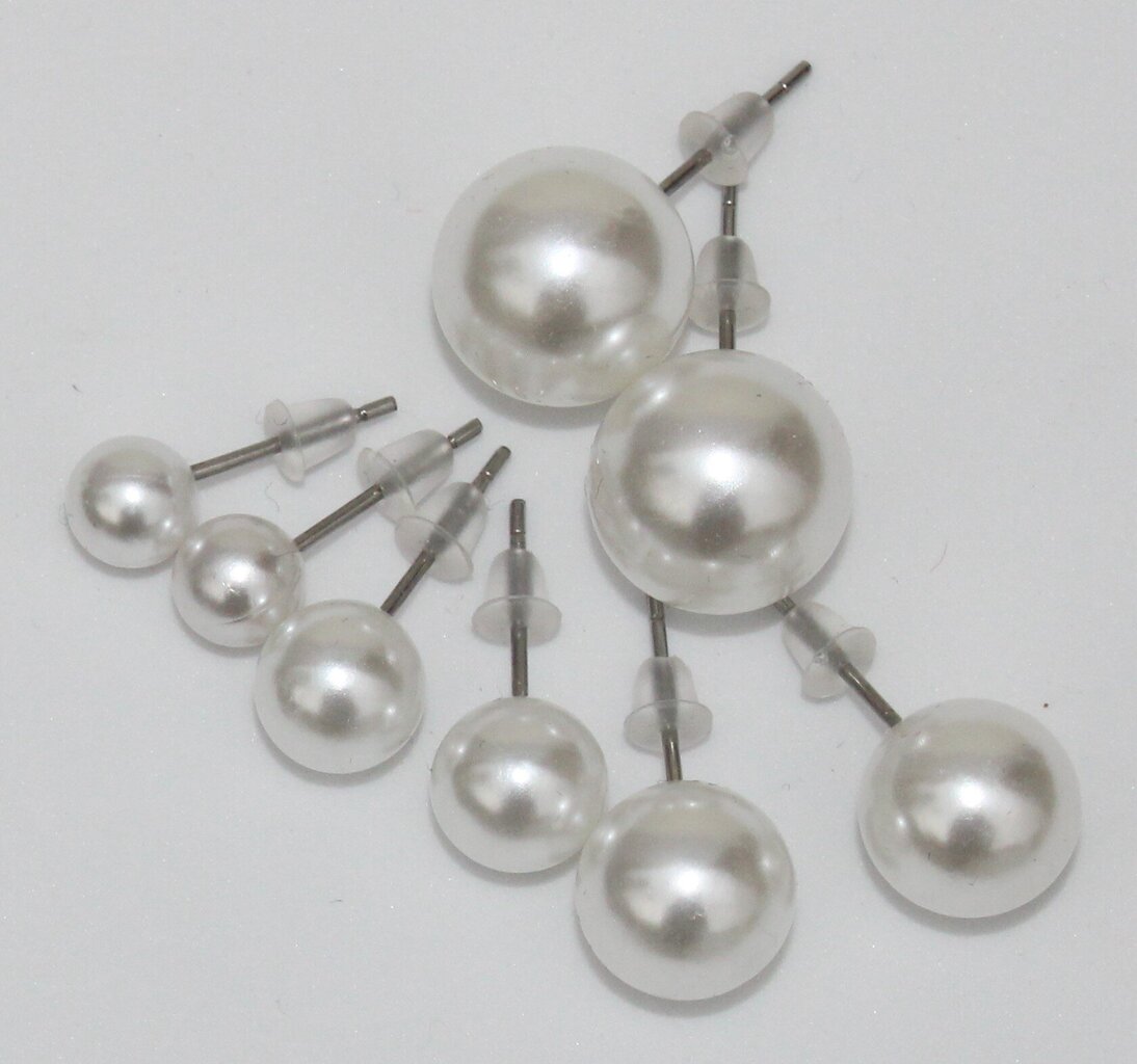 Auskaru komplekts sievietēm, baltas pērles цена и информация | Auskari | 220.lv